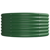 Garden Raised Bed Galvanised Steel 440x80x36 cm Green 318933