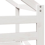 High Sleeper Bed without Mattress White 90x190 cm Single Solid Wood Pine 3281981
