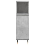 ZNTS 3 Piece Bathroom Furniture Set Concrete Grey Engineered Wood 3190217