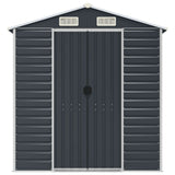 Garden Shed Anthracite 191x725x198 cm Galvanised Steel 3188260