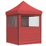 Foldable Party Tent Pop-Up with 4 Sidewalls Burgundy 4005003