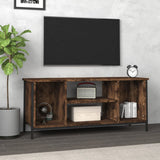 TV Cabinet Smoked Oak 102x35x45 cm Engineered Wood 826287