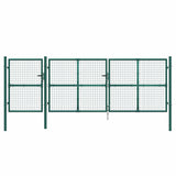 Mesh Garden Gate Green 400x125 cm Galvanised Steel 154537