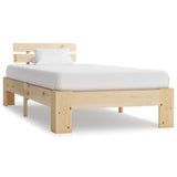 Bed Frame without Mattress Solid Pine Wood 100x200 cm 283161