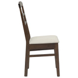 Dining Chair 2 pcs Light Brown and Light Solid Rubber Wood 42020492