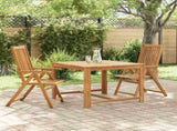 Folding Garden Chairs 2 pcs Solid Acacia Wood Brown 41820
