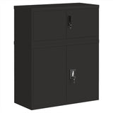 ZNTS File Cabinet Black 90x40x110 cm Steel 3188322