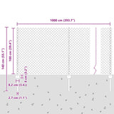 Fence and Post Green 1 x 10 m Steel 3336232