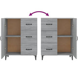 Sideboard Grey Sonoma 69,5x34x90 cm Engineered Wood 817355