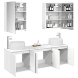 Bathroom Cabinet Set 5 pcs White Engineered Wood 3406527