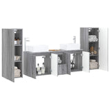 Bathroom Furniture Set 5 pcs Grey Sonoma 33 x 34.5 x 100 cm 3405999