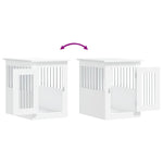 ZNTS Dog Crate Furniture White 45x62x59 cm Engineered Wood 838309