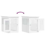 ZNTS Dog Crate Furniture White 45x62x59 cm Engineered Wood 838309