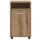 Cabinet with Wheels Artisan Oak 33x38x60 cm Engineered Wood 856563