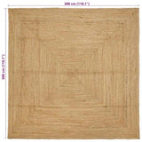 Area Rug Beige 300 x 300 cm Jute 42010402