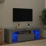 TV Cabinet with LED Lights Grey Sonoma 120x35x40 cm 815667