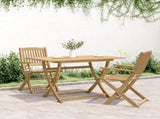 Folding Garden Table 120x70x75 cm Solid Wood Acacia 365745