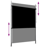 Outdoor Roller Blind 150x270 cm Anthracite 145937