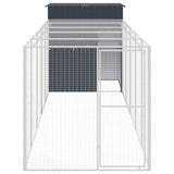 Chicken Cage Anthracite Galvanised steel 165x659x181 cm Durable 3189110