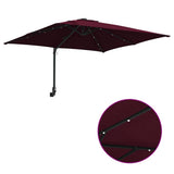 Garden Parasol Bordeaux Red 248.5 x 247.5 x 160 cm 42003255