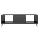 Coffee Table High Gloss Black 103.5x60x35 cm Engineered Wood 806029