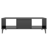 Coffee Table High Gloss Black 103.5x60x35 cm Engineered Wood 806029