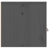 Wall Cabinet Grey 80x30x30 cm Solid Wood Pine 818389