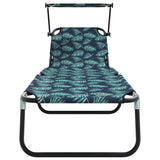 Folding Sun Lounger 2 pcs Multicolour 190 x 57 x 81 cm Oxford 42003139