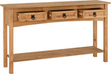 ZNTS Corona 3 Drawer Console Table With Shelf 300-304-004