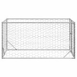 Outdoor Dog Kennel with Door 2x1x1 m Galvanised Steel 4105410