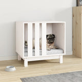 Dog House White 60x45x57 cm Solid Wood Pine 822477