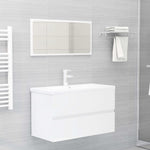 ZNTS Sink Cabinet High Gloss White 80x38.5x45 cm Engineered Wood 804752