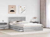 Bed Frame with Drawer Grey Sonoma 120 x 200 cm Engineer Wood 3411136