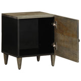 Bedside Cabinet Light Grey 40x33x46 cm Solid Wood Mango 4017788