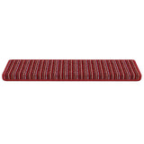 Self-adhesive Stair Mats Striped 15 pcs Red 65 x 21 x 4 cm 42011451