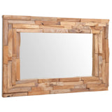 ZNTS Decorative Mirror Teak 90x60 cm Rectangular 244563