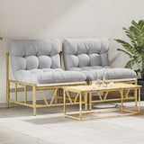 Garden Chair 2 pcs Light grey 75 x 75 x 71 cm Steel 42010310