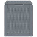 Garden Storage Box Grey PP Rattan 90 L 364059