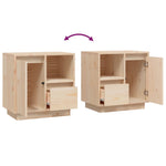 ZNTS Bedside Cabinets 2 pcs 50x34x50 cm Solid Wood Pine 814480