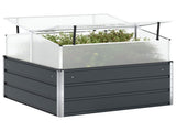 Planter Anthracite 100 x 100 x 77 cm Galvanised Steel 42018231