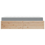 ZNTS Bed with Mattress 90x190 cm Single Solid Wood Pine 3281955