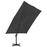 Cantilever Garden Parasol with Aluminium Pole 3x3 m Black 47000