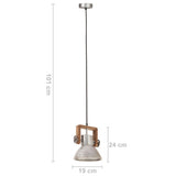 Industrial Hanging Lamp 25 W Silver Round 19 cm E27 320531