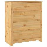Chest of Drawers Drammen Oak 76.5 x 40 x 91 cm Solid Pine wood 42003052