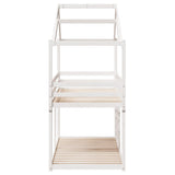 Bunk Bed without Mattress White 80x200 cm Solid Wood Pine 3282042