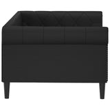 Day Bed without Mattress Black 90x190 cm Single Faux Leather 354235
