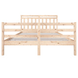 Bed Frame without Mattress King Size Solid Wood 3100659