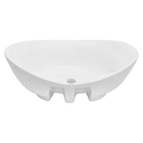 Bathroom Furniture Set Black and White Engineered wood, Ceramic 279337