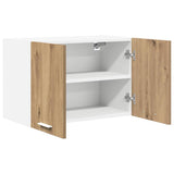 Hanging Cabinet 2 pcs Artisan Oak and White Engineered Wood 884177
