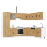 ZNTS 14 Piece Kitchen Cabinet Set Porto Artisan Oak Engineered Wood 3315000